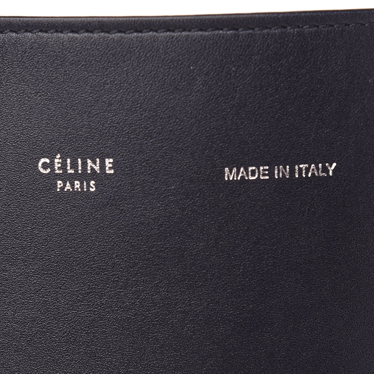 Shiny Smooth Calfskin Small Twisted Cabas Navy Beige