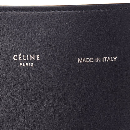 Celine Shiny Smooth Calfskin Small Twisted Cabas Navy Beige 6 of 9