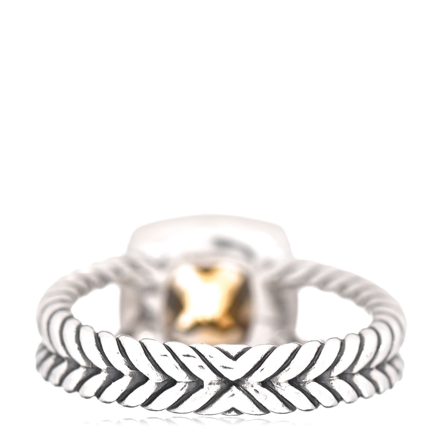 Sterling Silver Diamond Citrine 7mm Petite Albion Ring 54 7