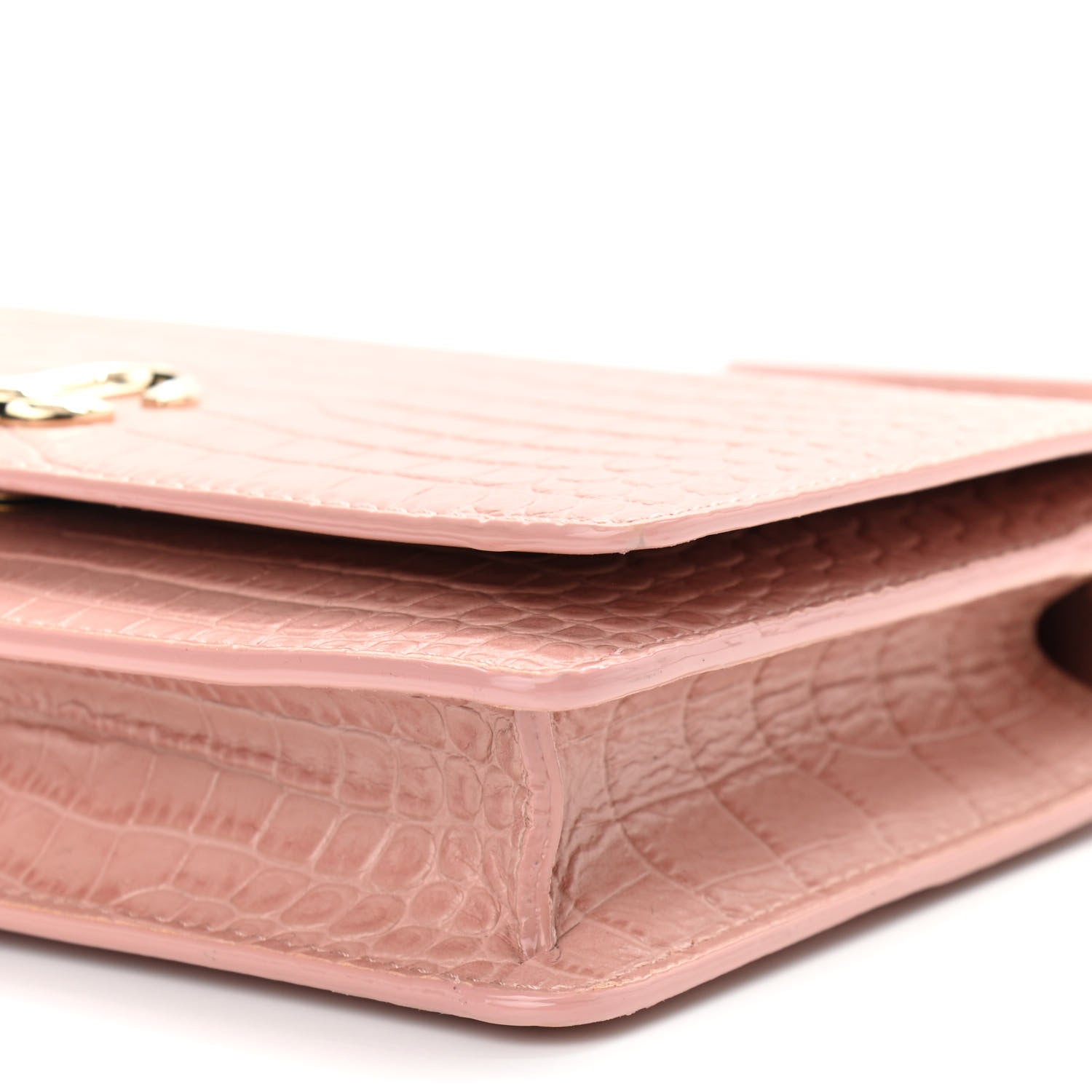 Jimmy Choo Calfskin Crocodile Embossed Palace Crossbody Pink 9 of 10