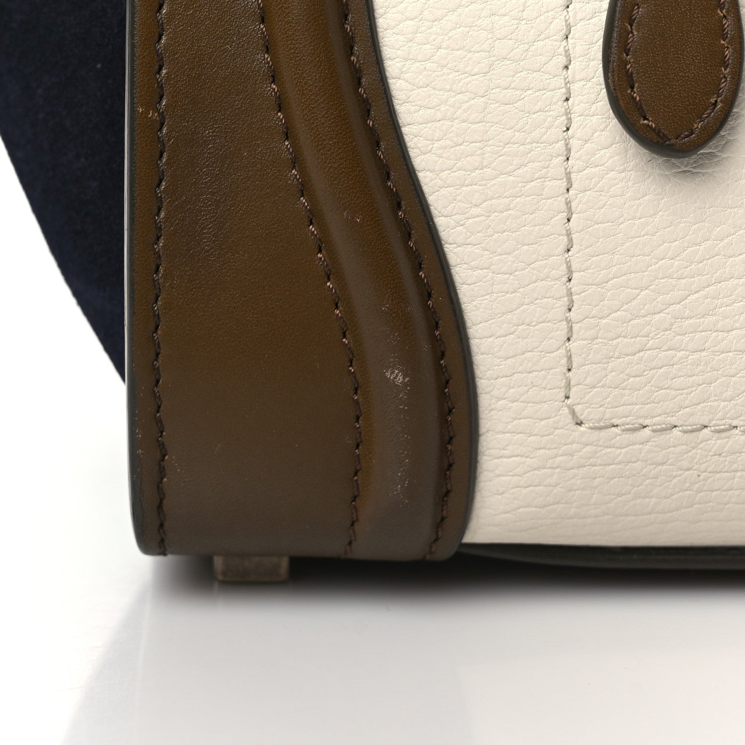 Celine Velluto Smooth Calfskin Suede Micro Tri-Color Luggage 9 of 9