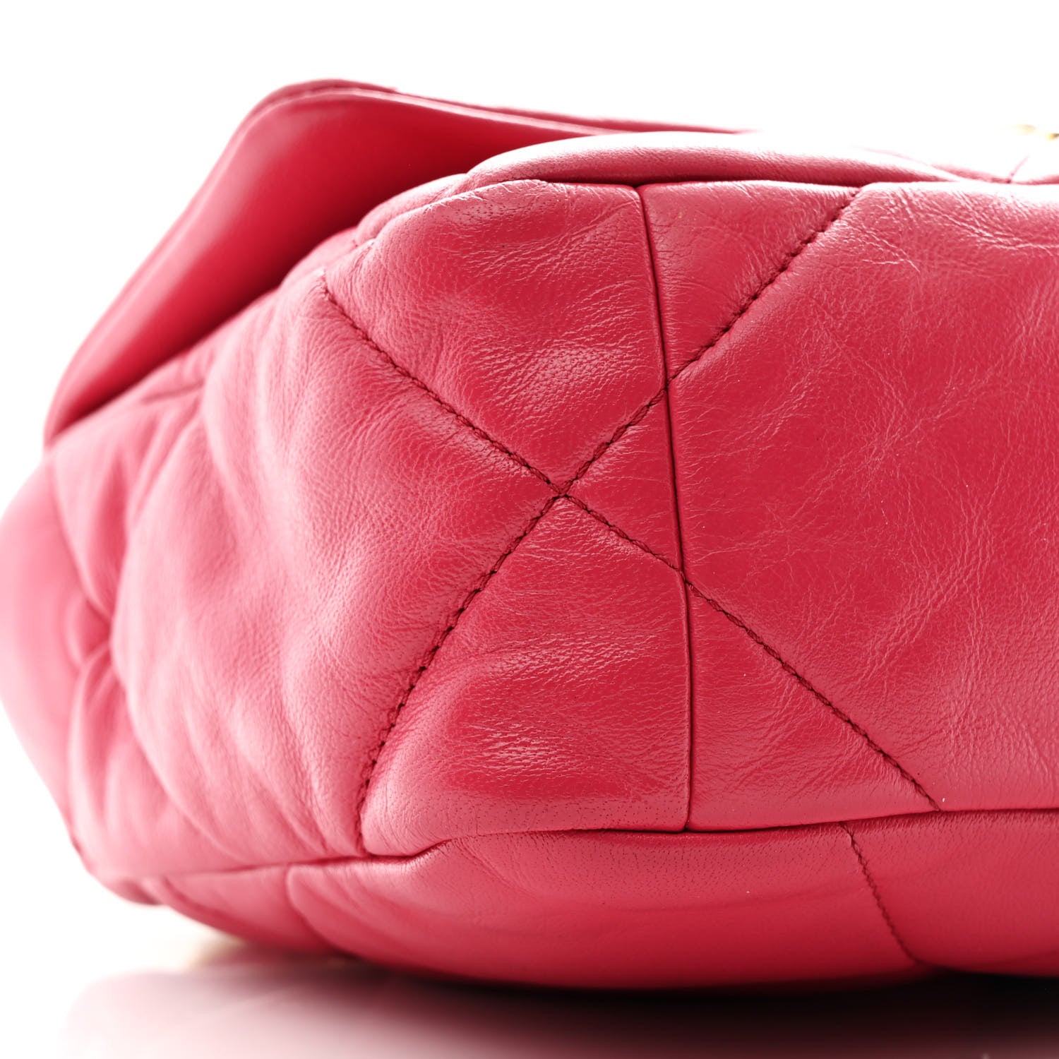 Chanel Lambskin Quilted Medium Chanel 19 Flap Dark Pink 9 of 11