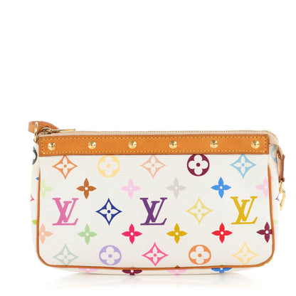 Louis Vuitton Monogram Multicolor Pochette Accessories White 1 of 8