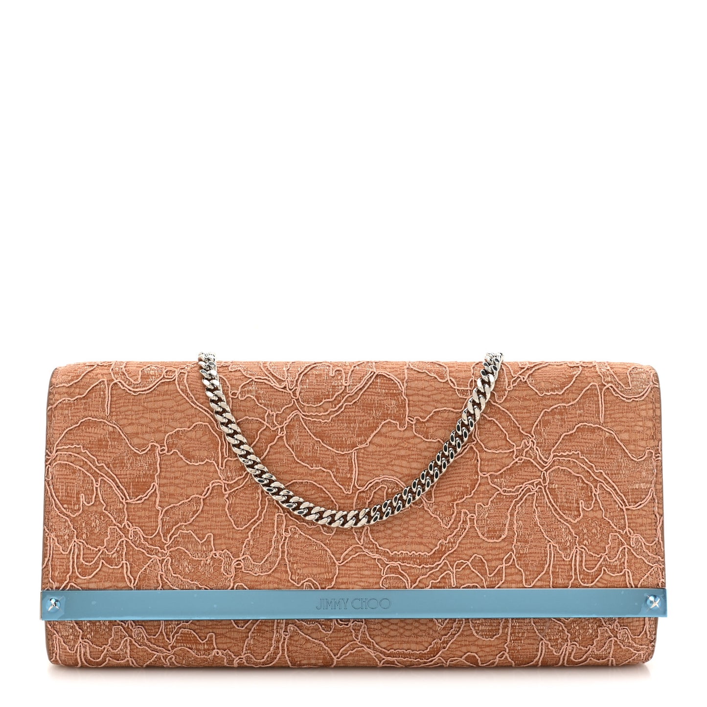 Lace Milla Wallet on Chain Powder Pink