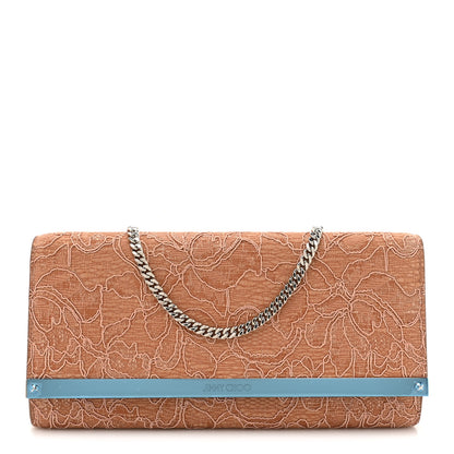 Jimmy Choo Lace Milla Wallet on Chain Powder Pink 1 of 11