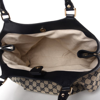 Gucci Monogram Calfskin Large Sukey Tote Beige Blue 5 of 10