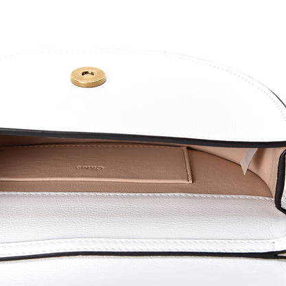 Chloe Calfskin Crocodile Embossed Small Nile Bracelet Minaudiere Bag White 4 of 8