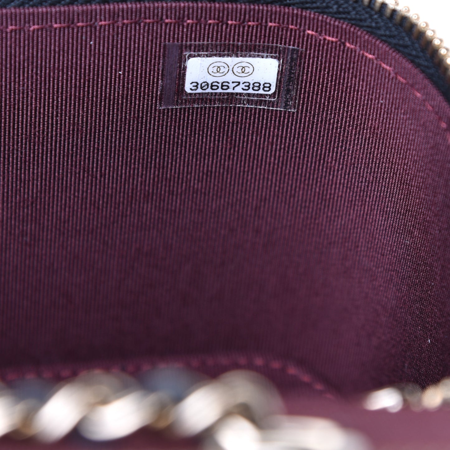 Lambskin Quilted Small Vanity Case With Chain Black