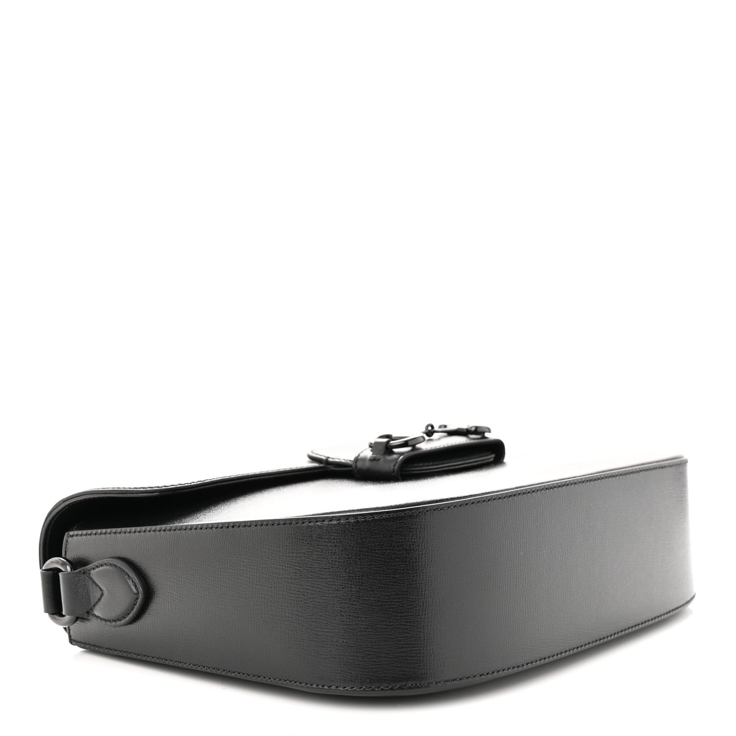 Azalea Calfskin Web Monochrome Horsebit 1955 Shoulder Bag Black