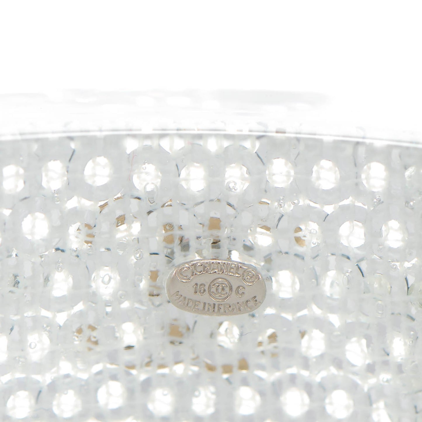 Lucite Crystal Sequin Flower CC Cuff Multicolor