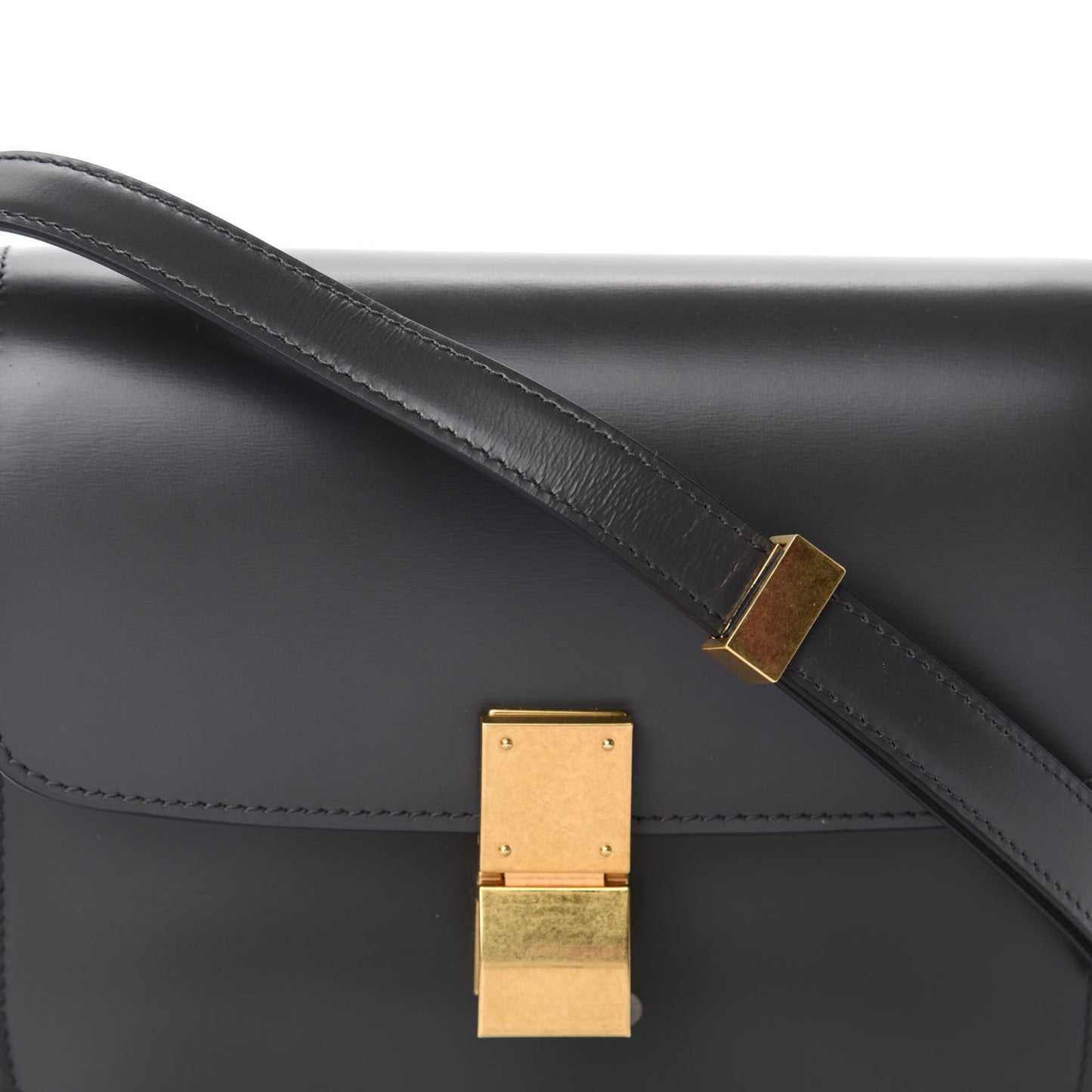 Box Calfskin Teen Classic Box Flap Bag Anthracite