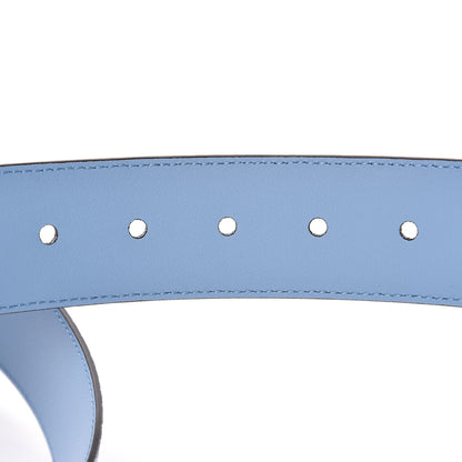 Gucci Soft Microguccissima Margaux Calfskin Belt 90 36 Mineral Blue 6 of 6
