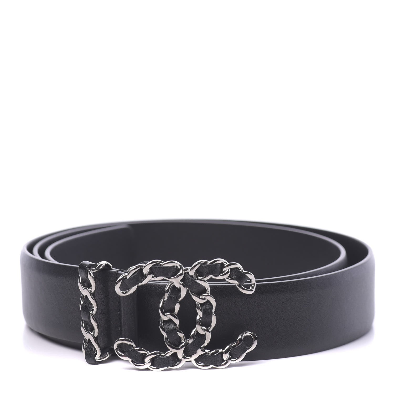 Chanel Calfskin CC Chain Belt 90 36 Black 1 of 8