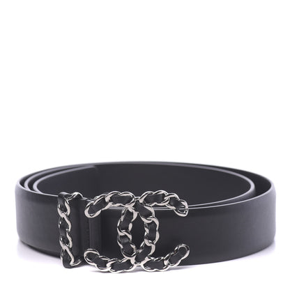 Chanel Calfskin CC Chain Belt 90 36 Black 1 of 8