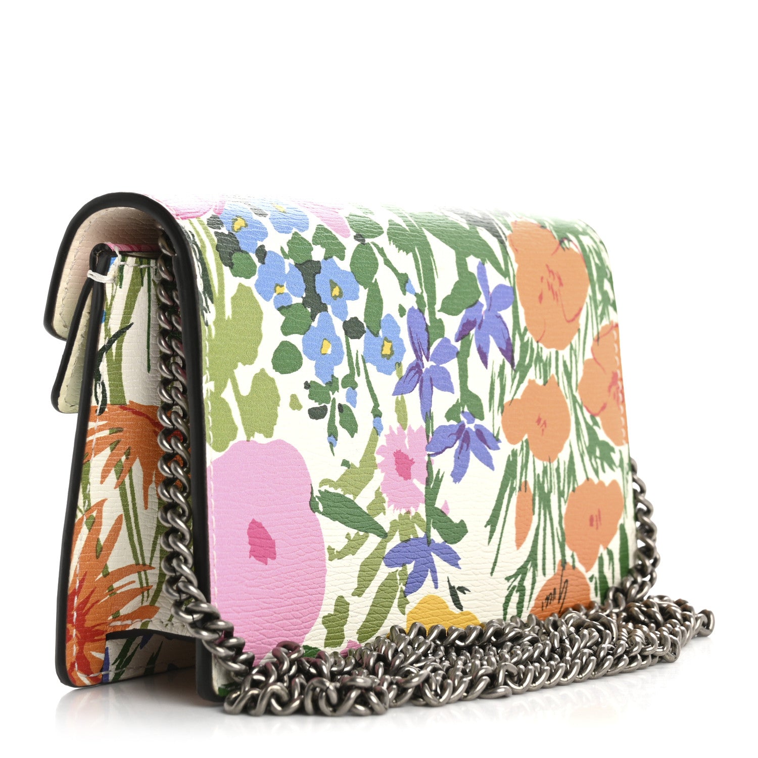 Gucci X KEN SCOTT New Shangai Calfskin Jardin D'Avril Floral Print Super Mini Dionysus Shoulder Bag Ivory Pink 3 of 10