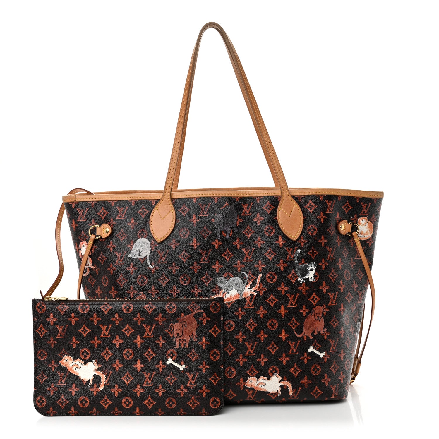 Louis Vuitton Catogram Neverfull MM Marron 3 of 17