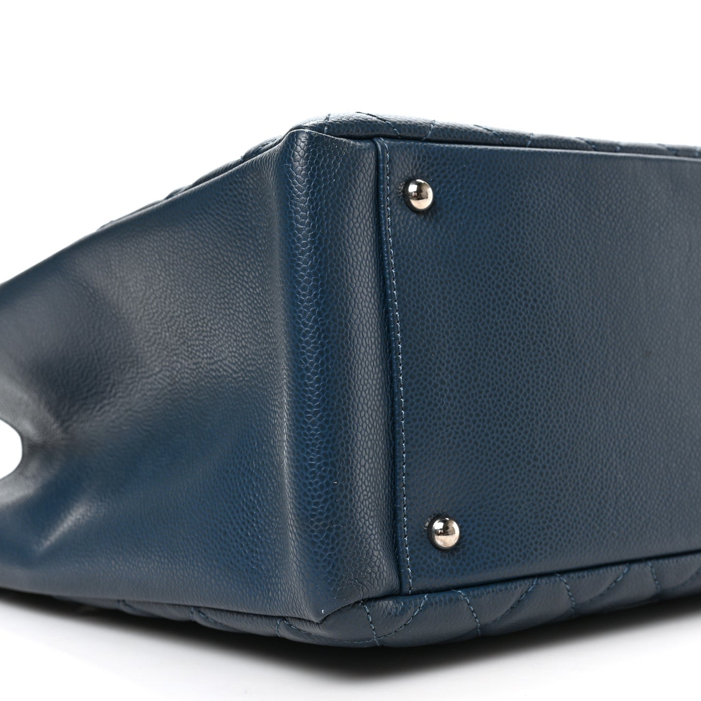 Caviar Quilted XL Grand Shopping Tote GST Dark Blue