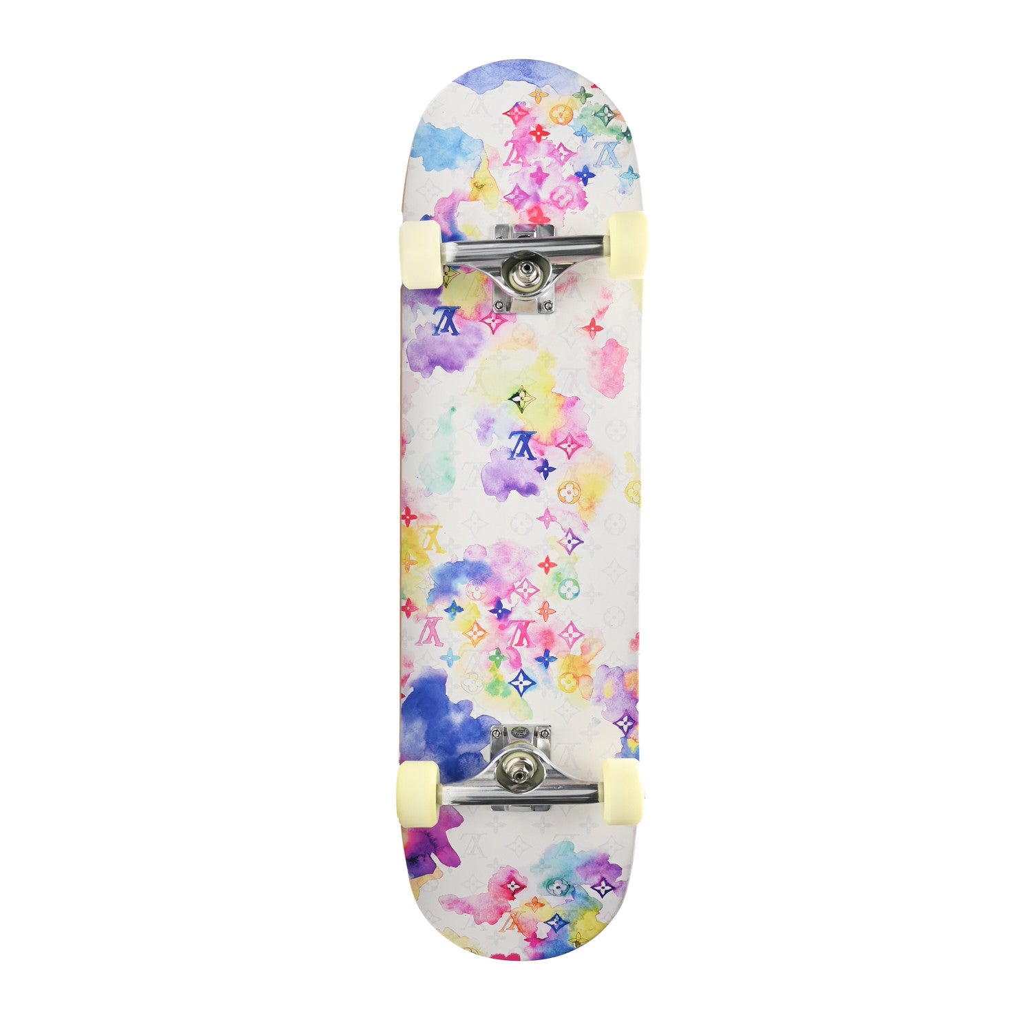 Louis Vuitton Monogram Watercolor Wood Skateboard Multicolor 2 of 9