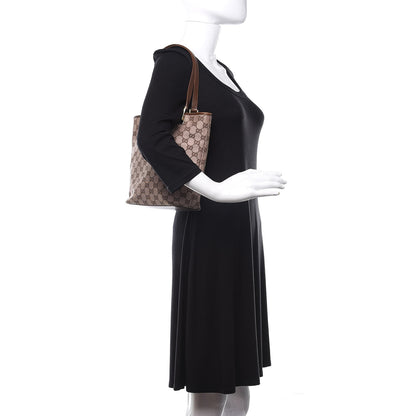 Gucci Monogram Small Bucket Tote Brown 2 of 14