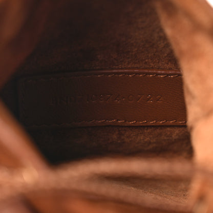 Saint Laurent Raffia Cassandre Mini Pochon Crossbody Bag Brick Natural 7 of 13