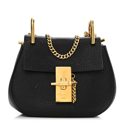 Chloe Grained Lambskin Mini Drew Shoulder Bag Black 1 of 13