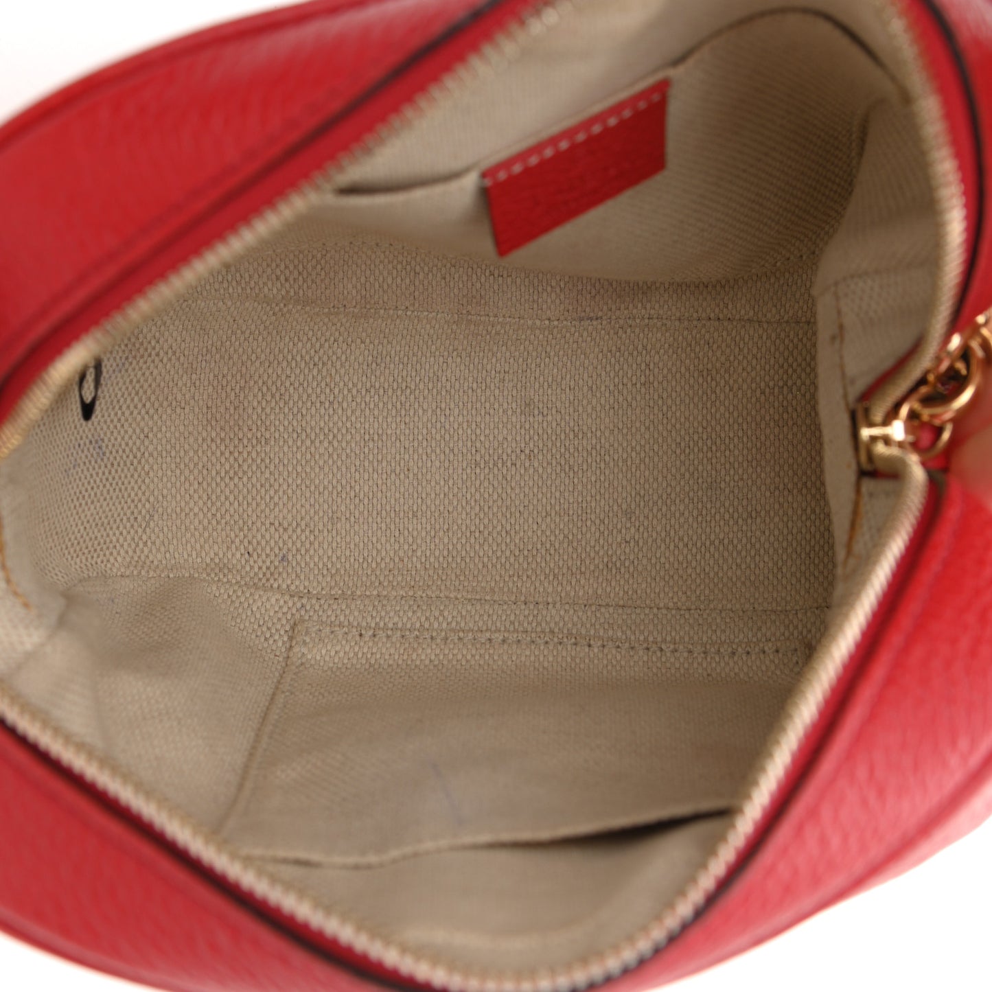Pebbled Calfskin Small Soho Disco Bag Tabasco Red