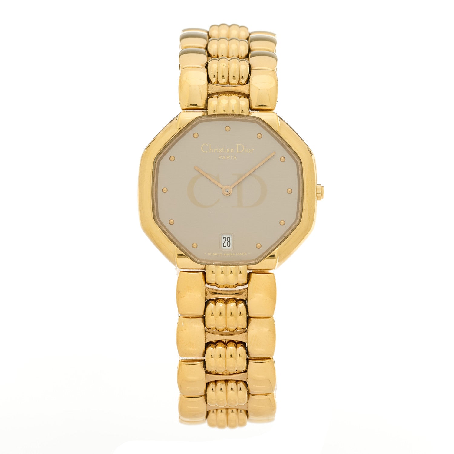 Christian Dior Stainless Steel 32mm Octagon Quartz Watch 1 of 4