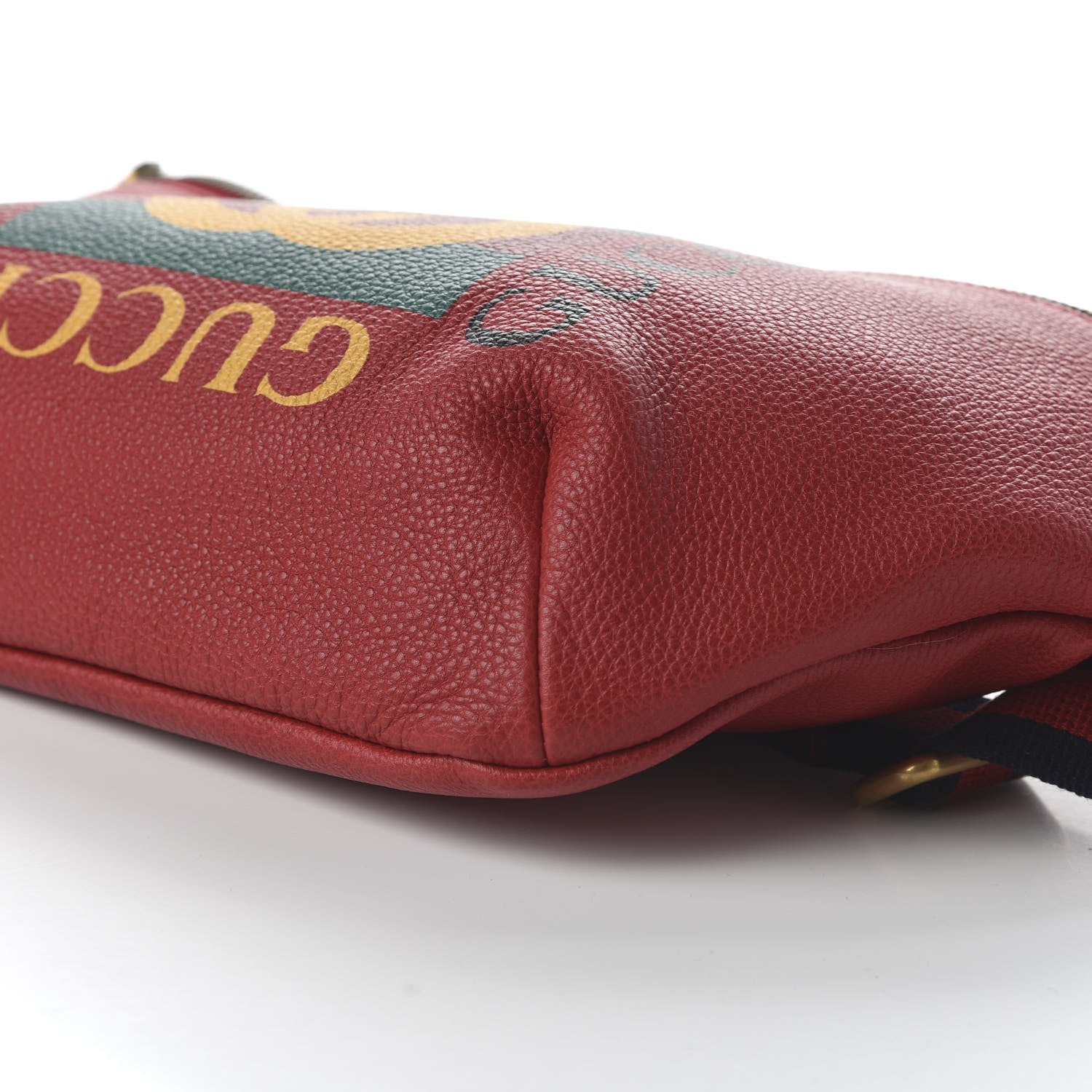 Gucci Grained Calfskin Logo Belt Bag Hibiscus Red 7 of 10