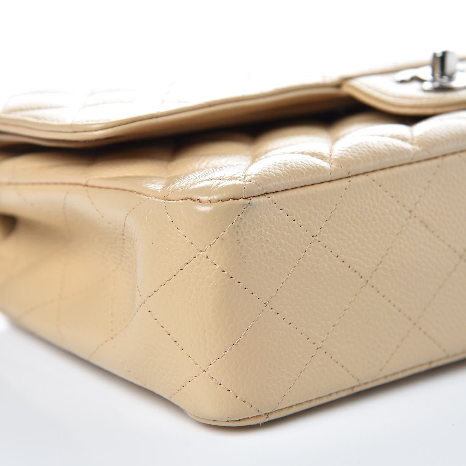Chanel Caviar Quilted Medium Double Flap Beige Clair 11 of 16