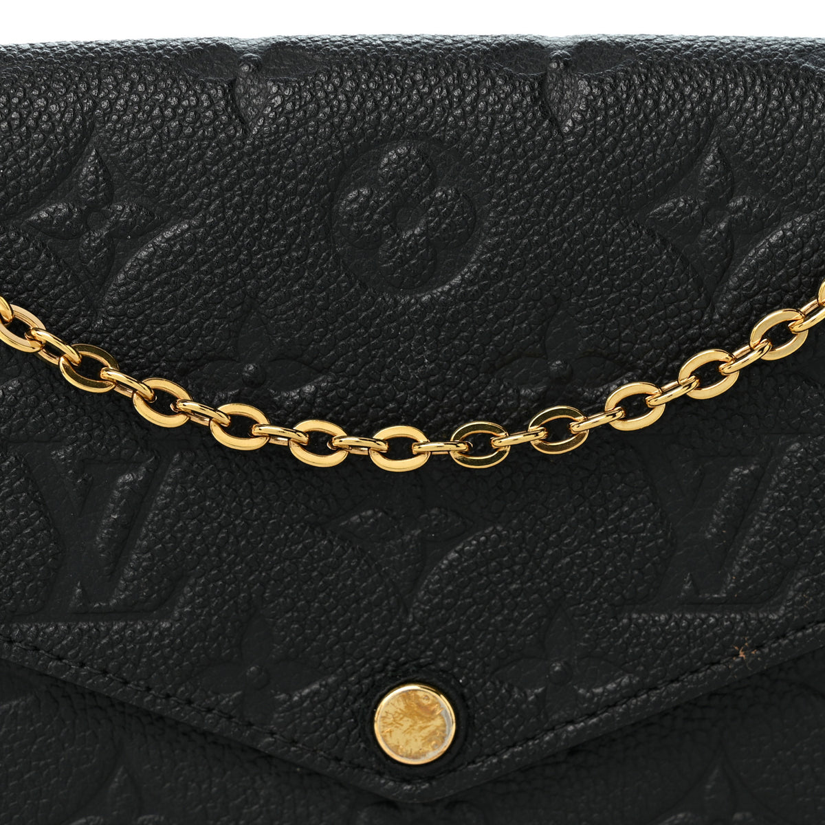Louis Vuitton Empreinte Pochette Felicie Chain Wallet Black 9 of 11