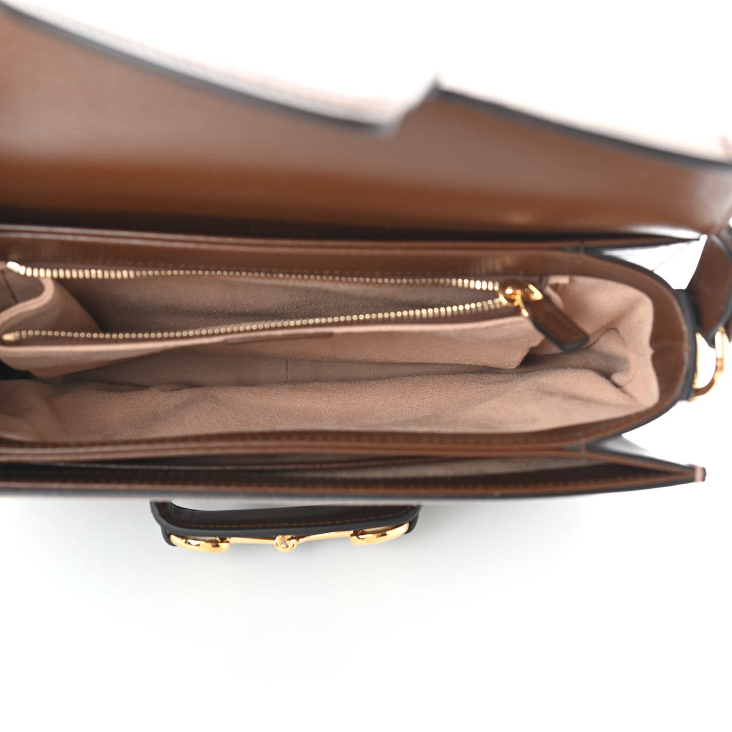 GG Supreme Monogram Horsebit 1955 Shoulder Bag Beige Brown Sugar