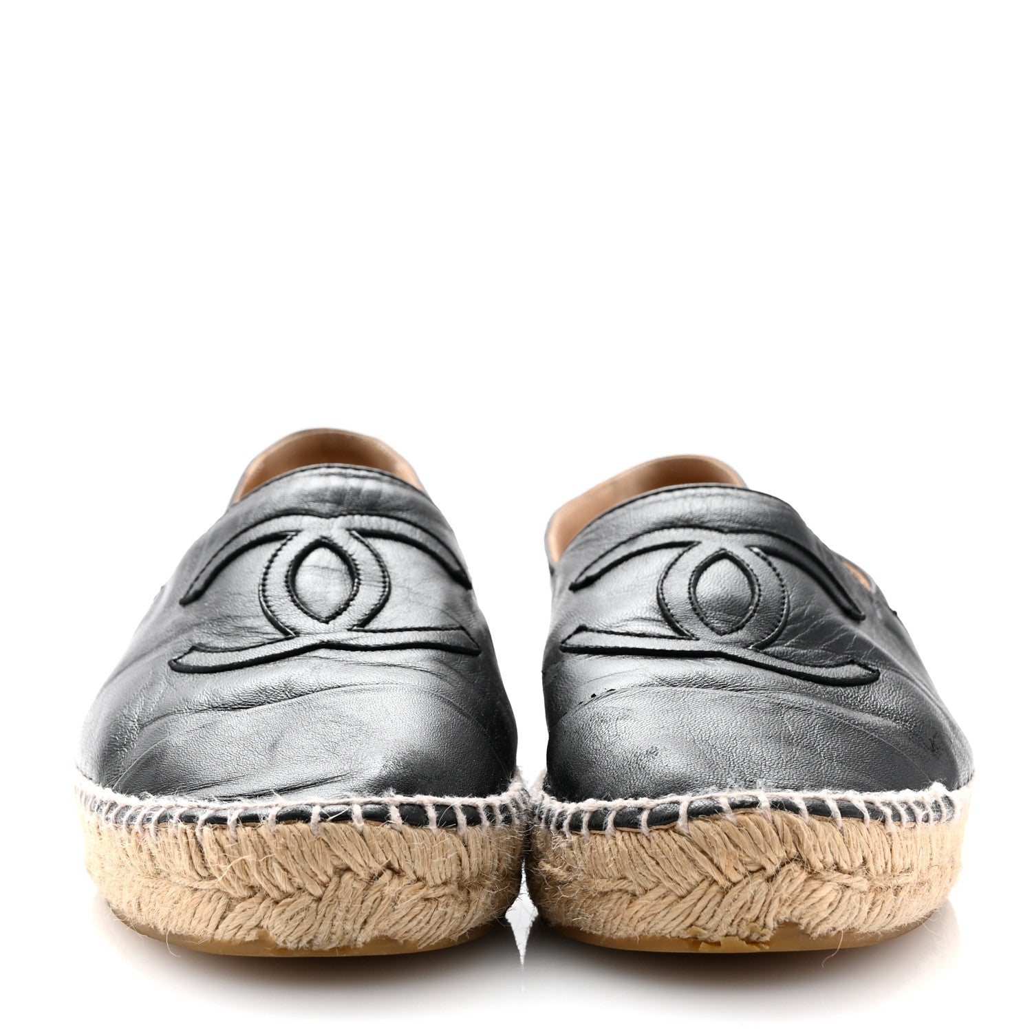 Chanel Lambskin CC Espadrilles 39 Black 3 of 11