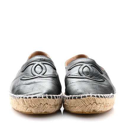 Chanel Lambskin CC Espadrilles 39 Black 3 of 11