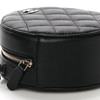 Chanel Caviar Quilted Round Clutch With Chain Black 9 of 11