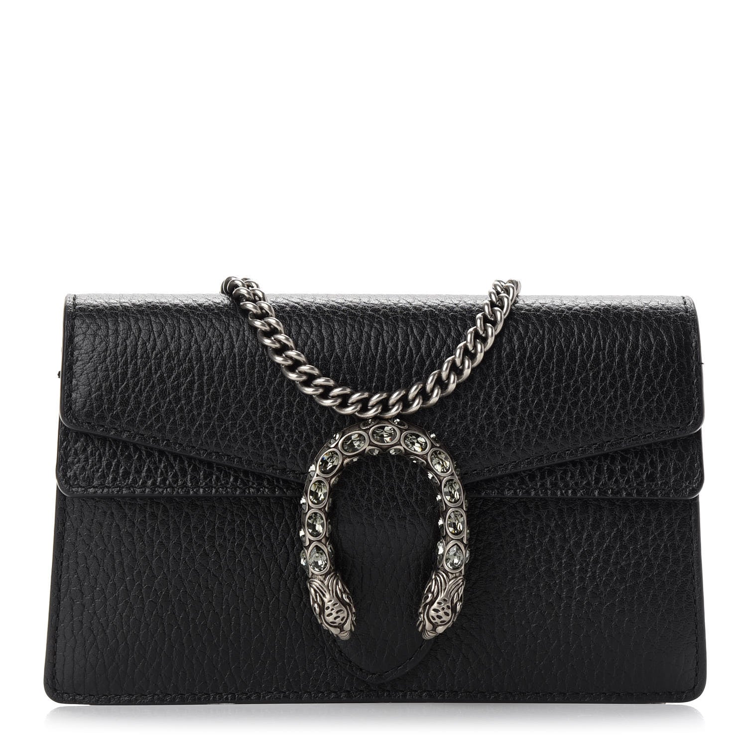 Gucci Calfskin Super Mini Dionysus Shoulder Bag Black 1 of 8