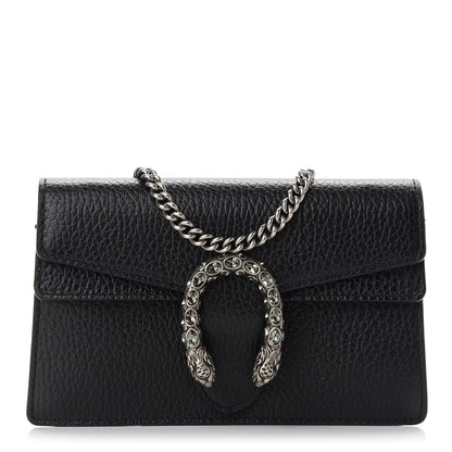 Gucci Calfskin Super Mini Dionysus Shoulder Bag Black 1 of 8