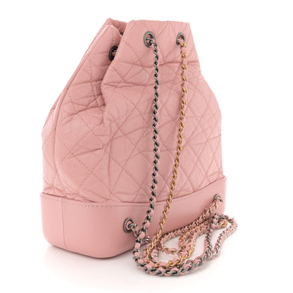 Chanel Aged Calfskin Quilted Gabrielle Backpack Light Pink 3 of 10