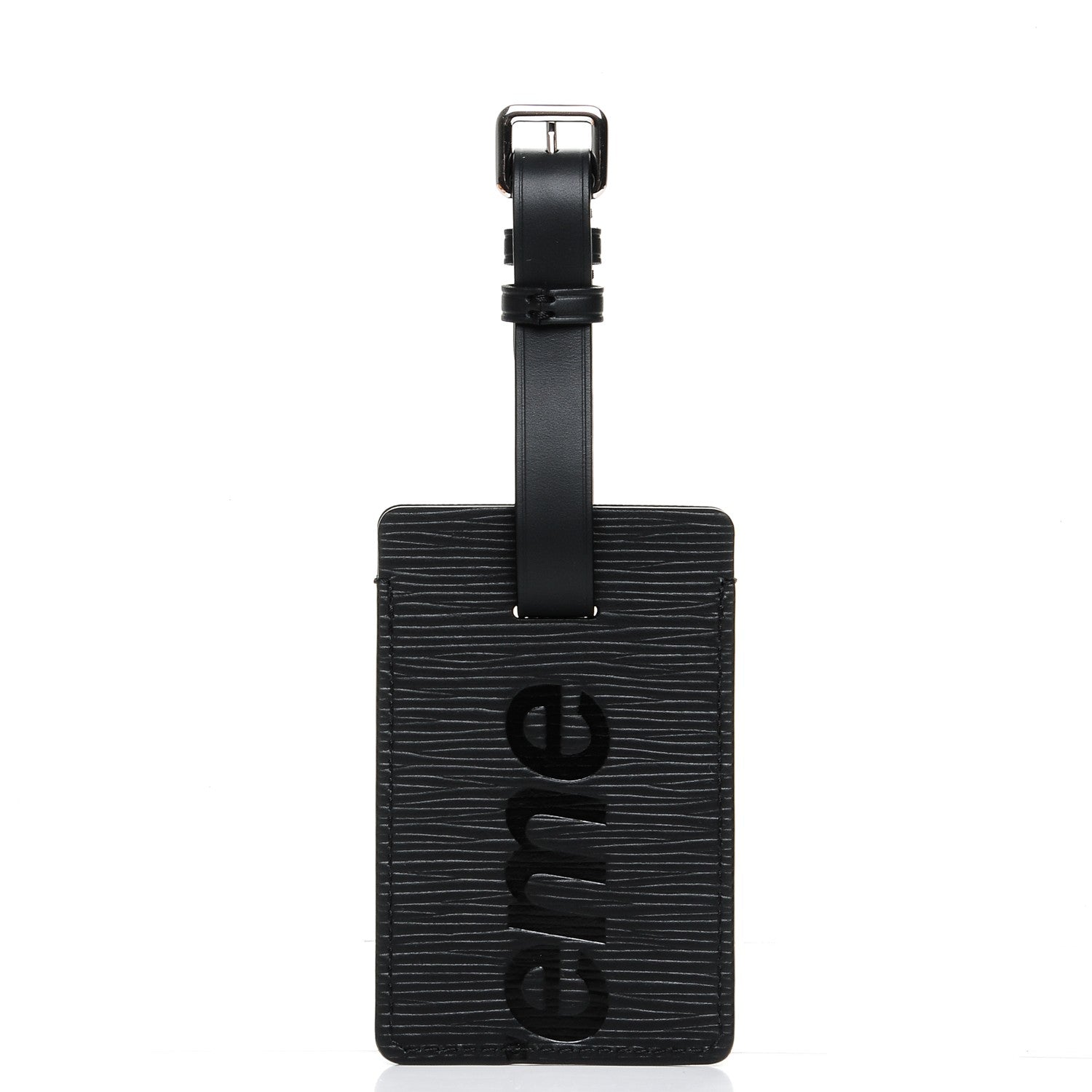 Louis Vuitton X SUPREME Epi Luggage Tag Black 3 of 4