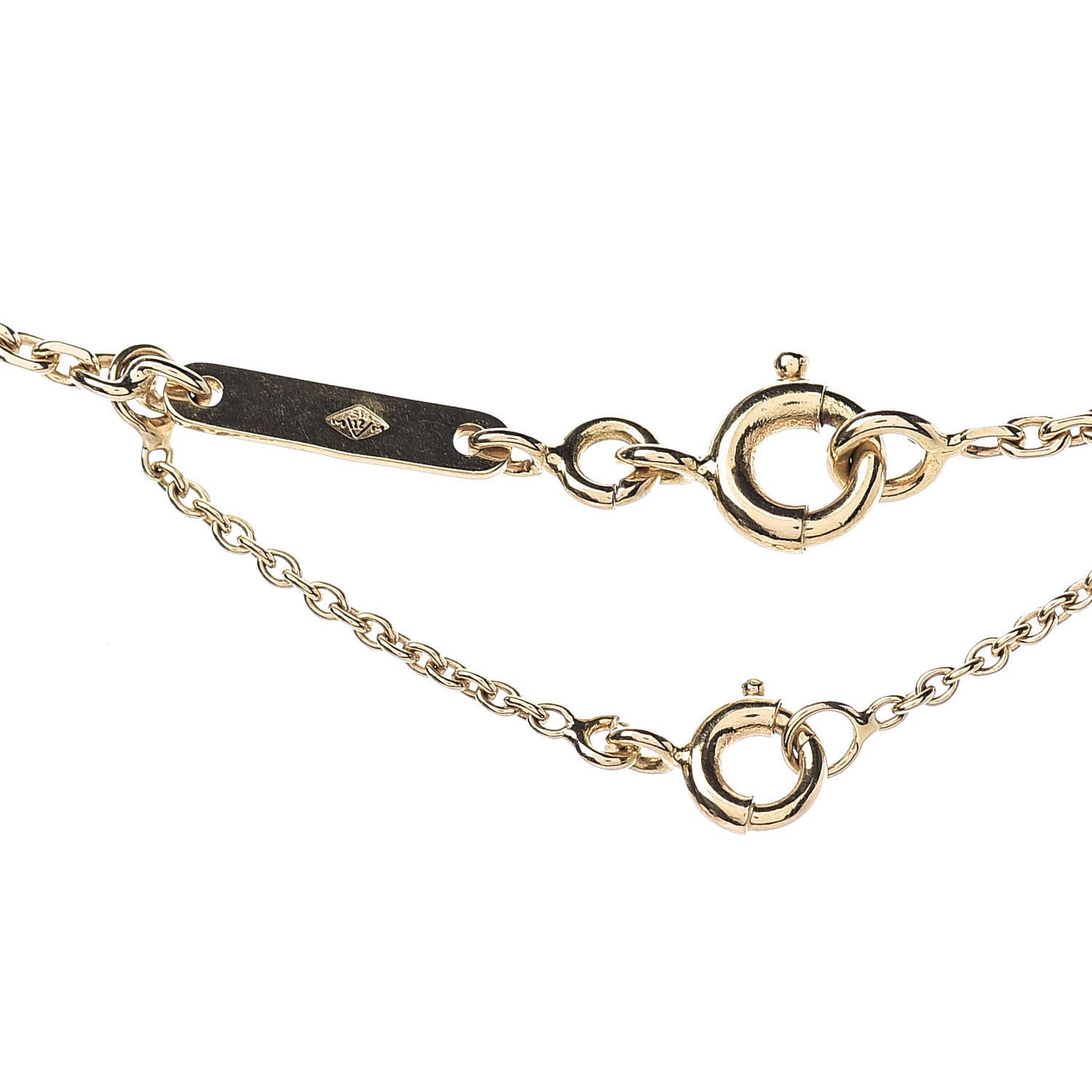 18K Yellow Gold Diamond Hearts And Symbols Pendant Necklace