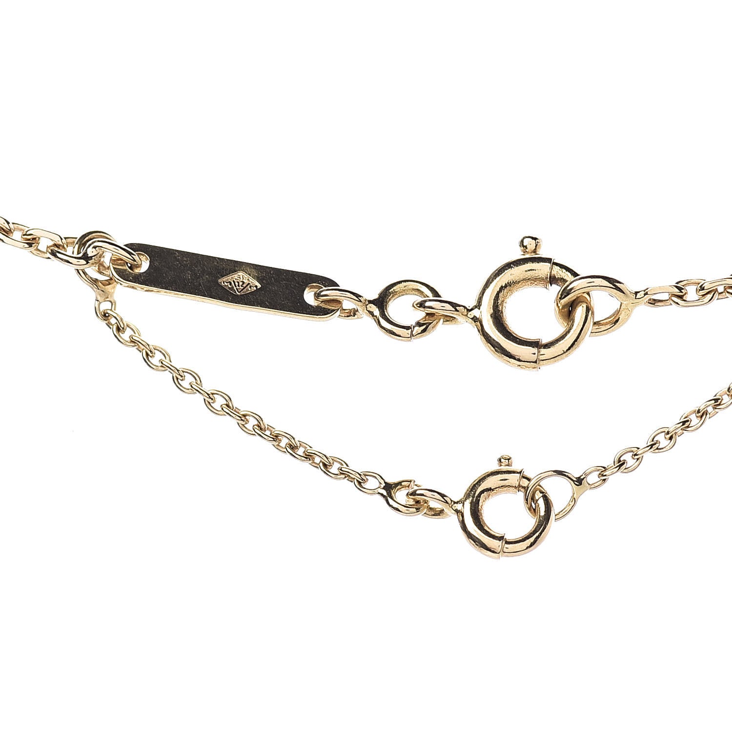 Cartier 18K Yellow Gold Diamond Hearts And Symbols Pendant Necklace 5 of 7