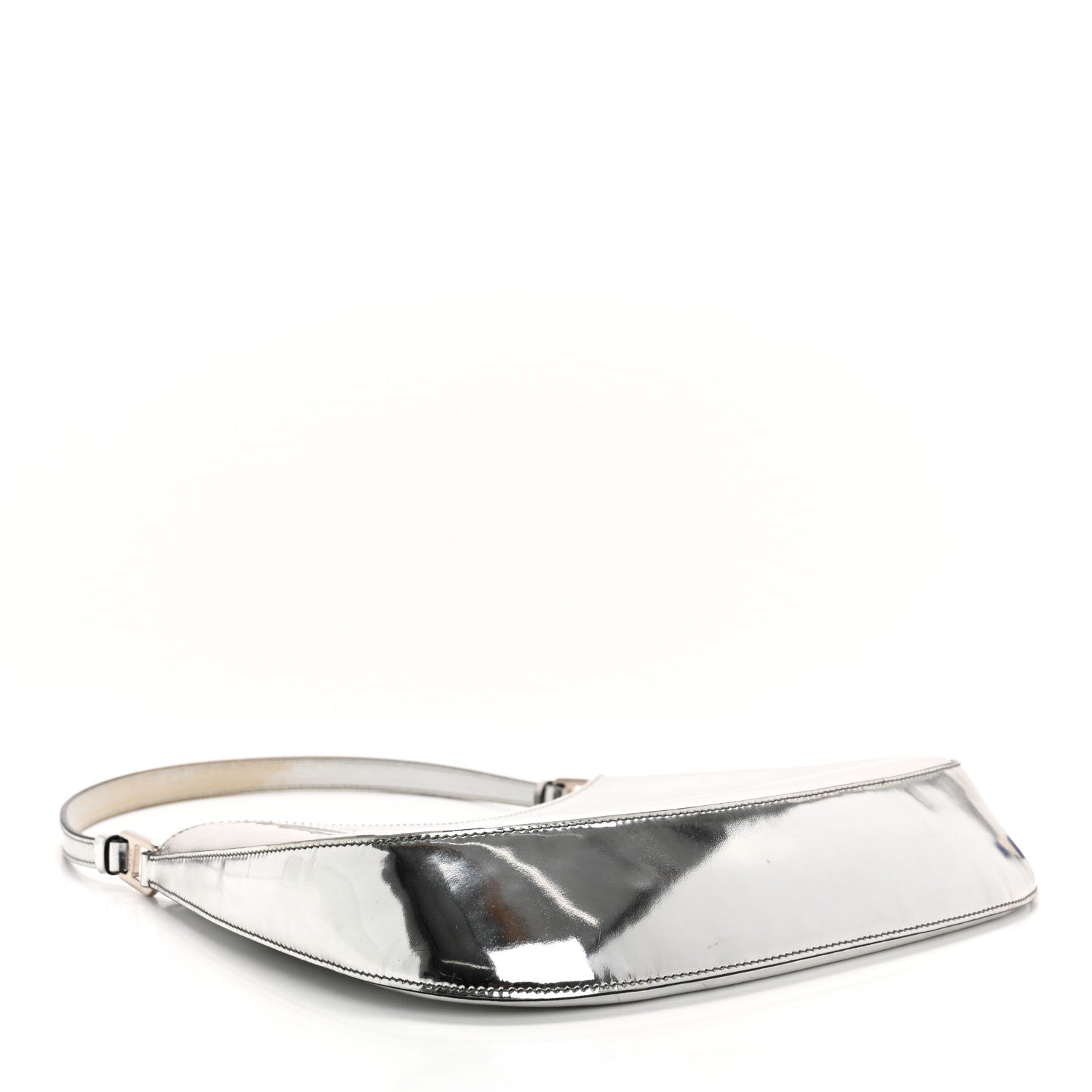 Prada Spazzolato Cleo Shoulder Bag Argento 3 of 10