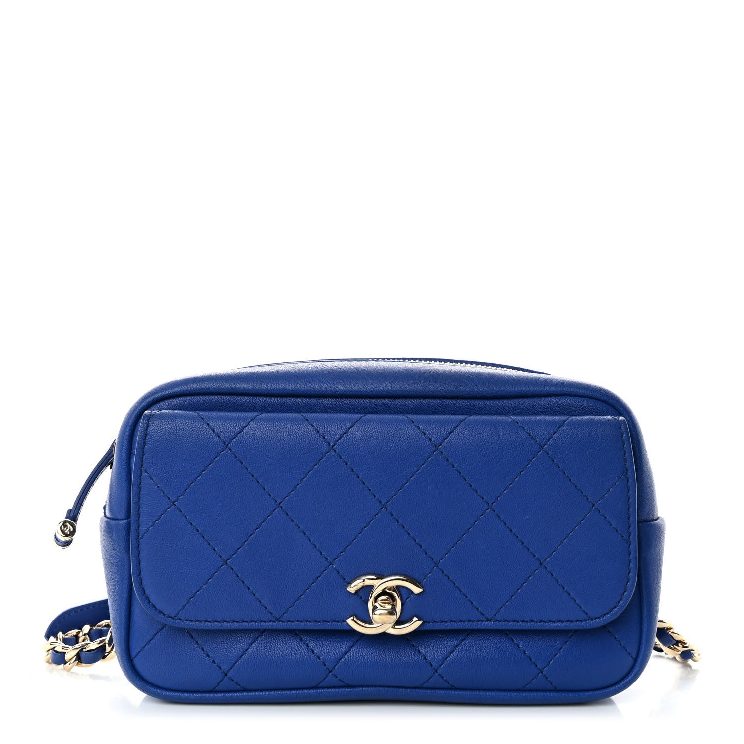 Chanel Calfskin Casual Trip Waist Bag Blue 1 of 9