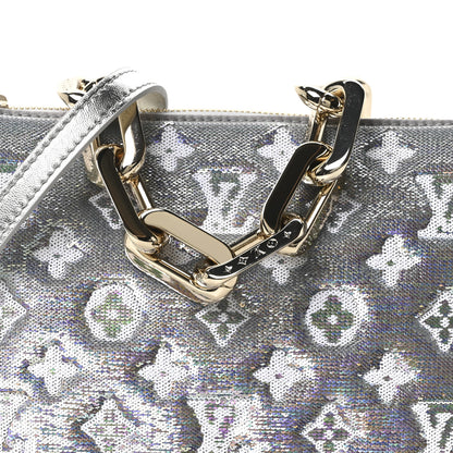 Louis Vuitton Satin Sequin Embroidered Monogram Coussin BB Silver 7 of 9