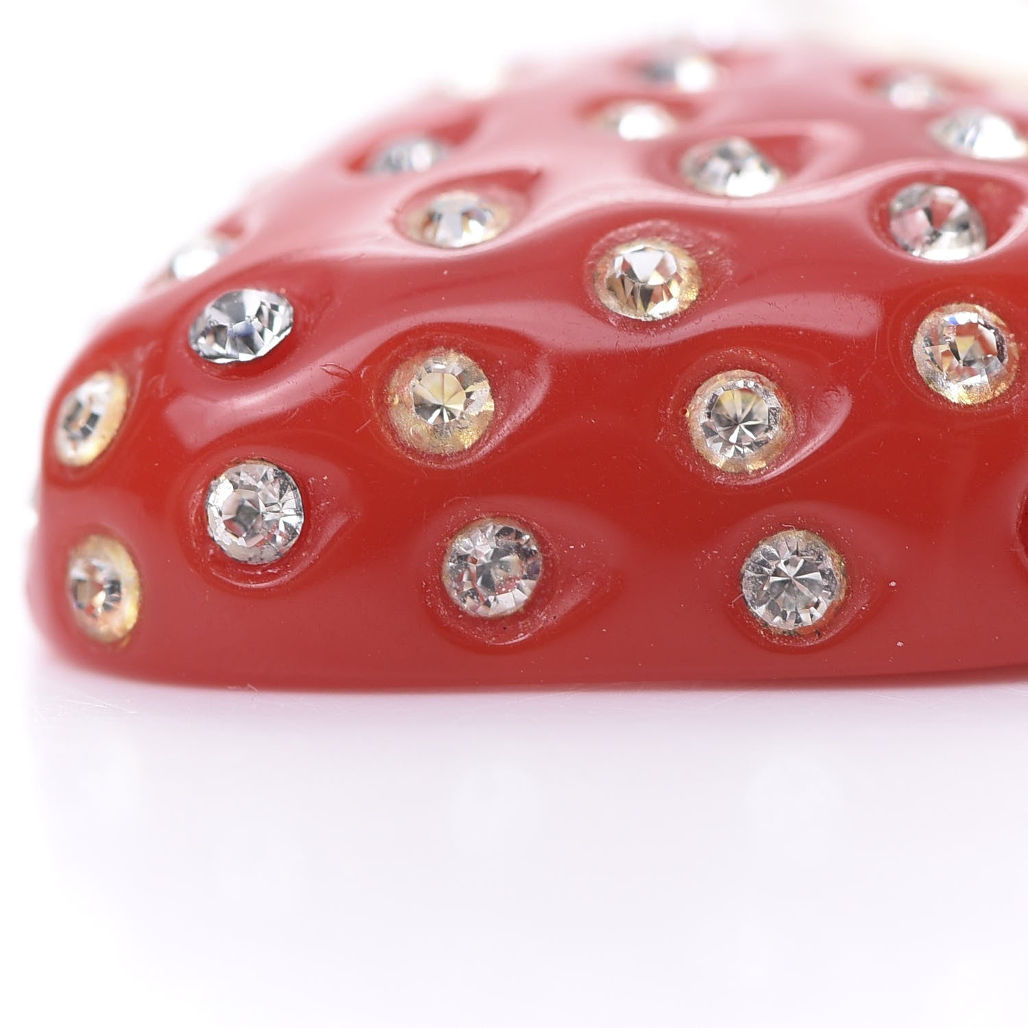 Louis Vuitton Fraises Strawberry Heart Earrings 7 of 7