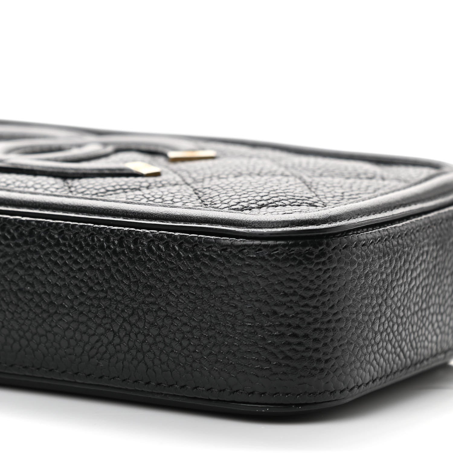 Chanel Caviar Quilted CC Filigree Clutch With Chain Black 12 of 13