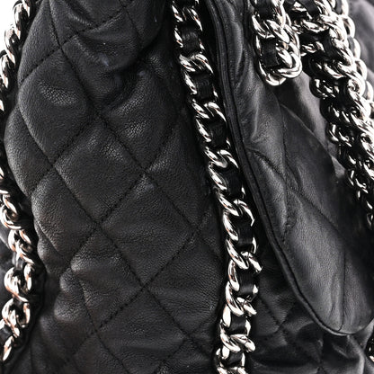 Chanel Washed Lambskin Quilted Maxi Chain Around Flap Black 14 of 16