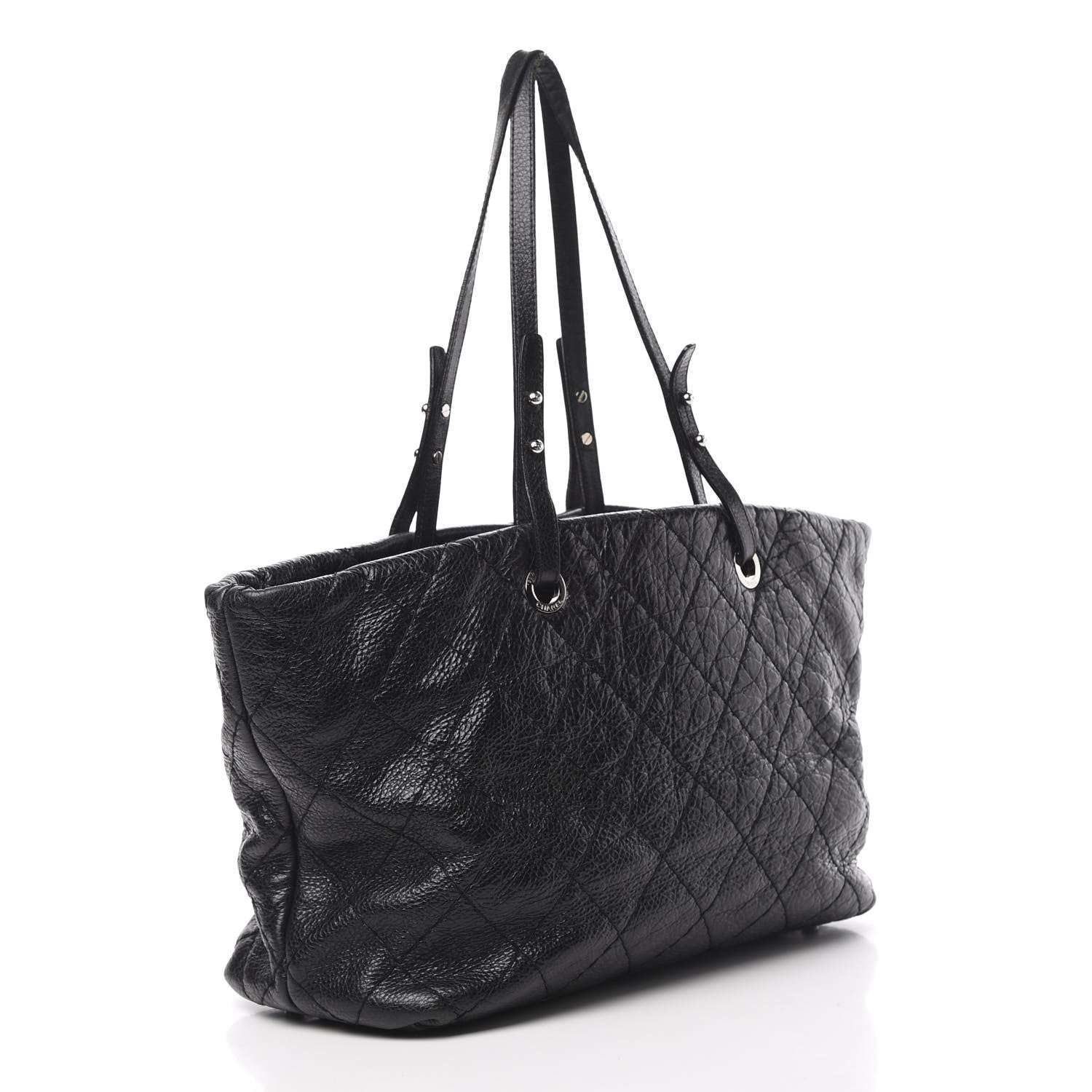 Chanel Glazed Calfskin Large On The Road Tote Black 2 of 17