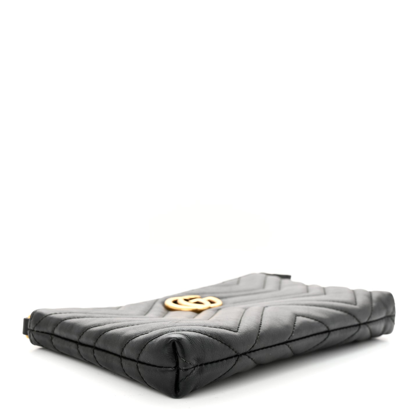 Calfskin Matelasse Mini GG Marmont Chain Bag Black