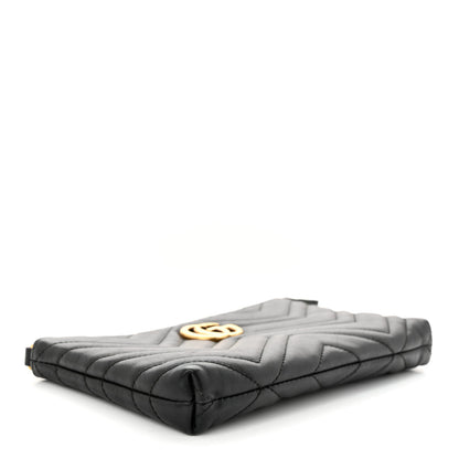 Gucci Calfskin Matelasse Mini GG Marmont Chain Bag Black 4 of 11