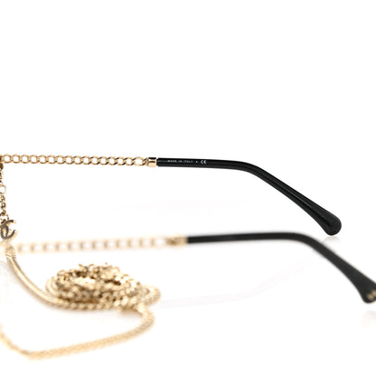 Chanel Metal Removable Chain Square Sunglasses 4244 Black 5 of 7